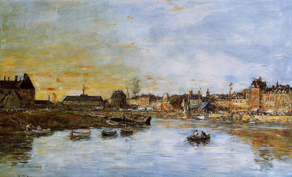 Buy Museum Art Reproductions Trouville, the Port, 1888 by Eugène Louis Boudin (1824-1898, France) | ArtsDot.com