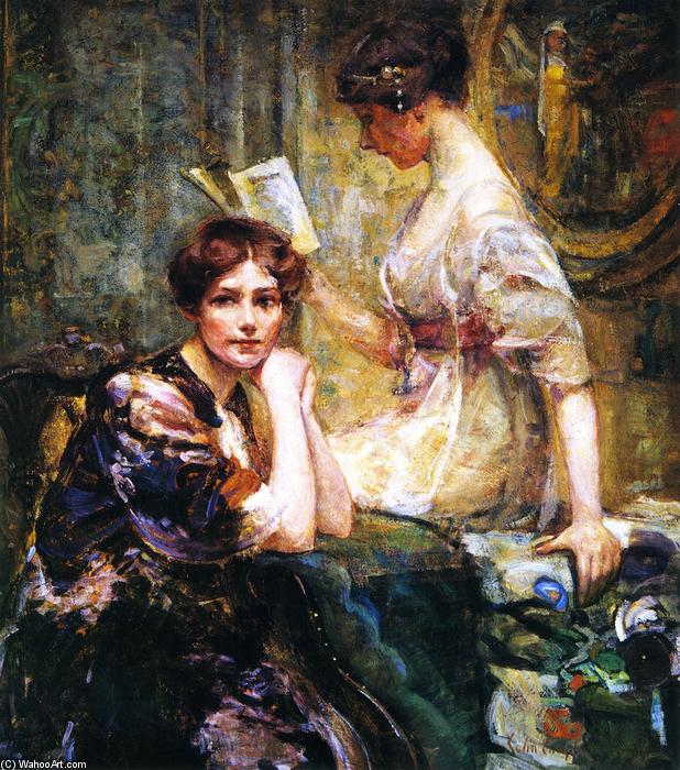 Order Artwork Replica Two Women, 1917 by Colin Campbell Cooper (1856-1937, United States) | ArtsDot.com