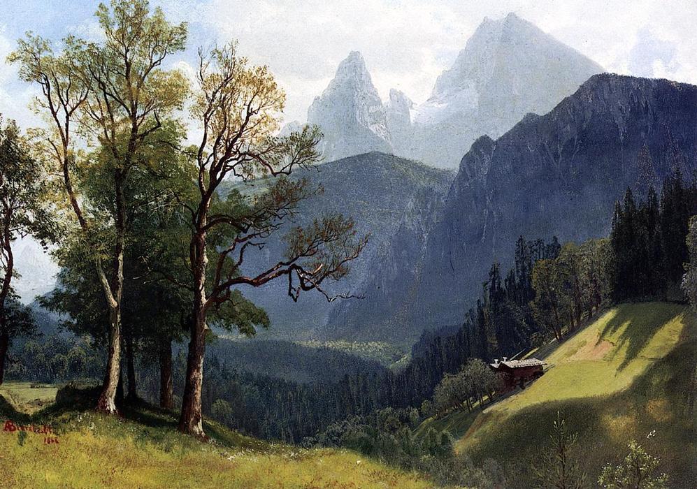 Buy Museum Art Reproductions Tyrolean Landscape, 1868 by Albert Bierstadt (1830-1902, Germany) | ArtsDot.com