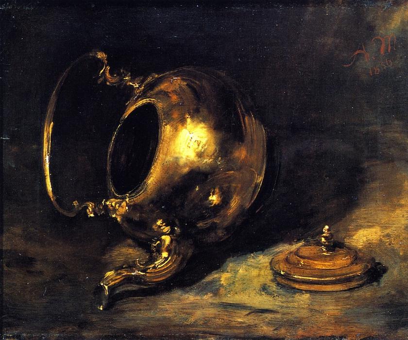 Order Oil Painting Replica Upturned Kettle, 1856 by Adolph Menzel | ArtsDot.com