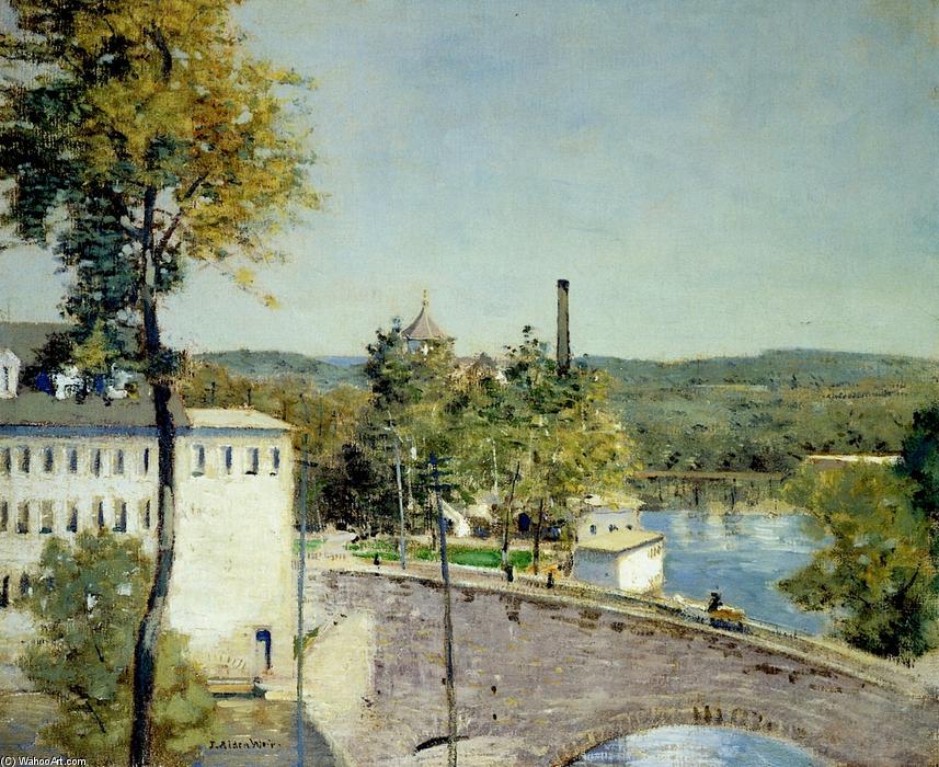 Buy Museum Art Reproductions U.S. Thread Company Mills, Willimantic, Connecticut, 1893 by Julian Alden Weir (1852-1919, United States) | ArtsDot.com