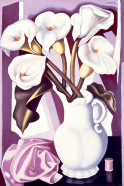 Buy Museum Art Reproductions Vase with Calla Lilies by Tamara De Lempicka (Inspired By) (1898-1980, Poland) | ArtsDot.com