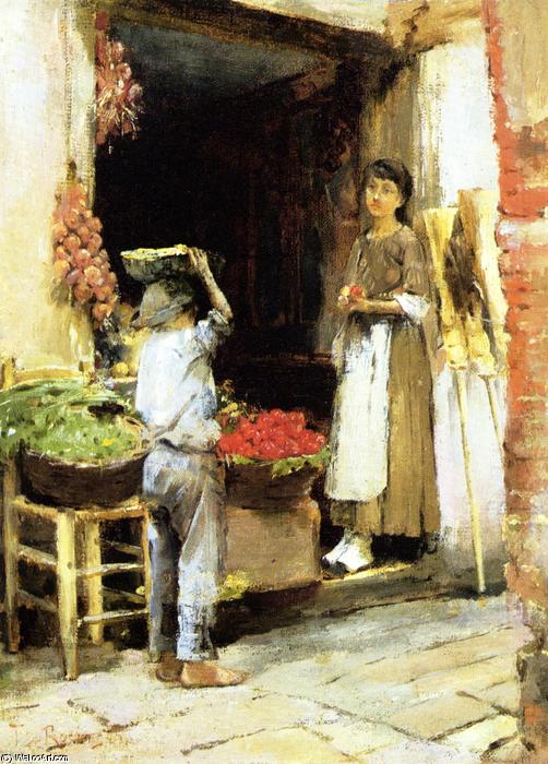 Order Art Reproductions Venetian Fruit Shop, 1879 by Theodore Robinson (1852-1896, United States) | ArtsDot.com