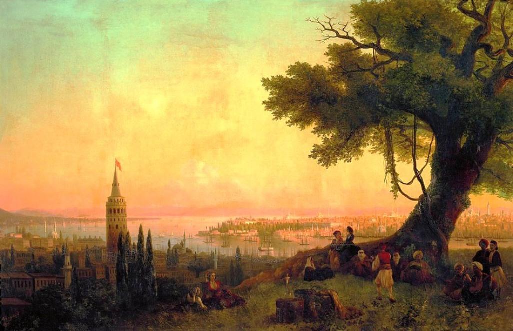 Order Paintings Reproductions View of Constantinople by evening light, 1846 by Ivan Aivazovsky (1817-1900, Russia) | ArtsDot.com