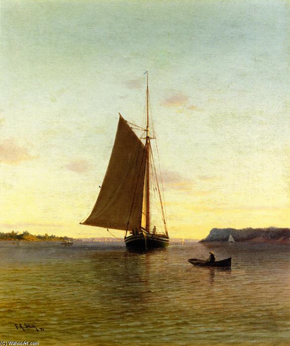 Order Art Reproductions View on the Hudson River, 1876 by Francis A Silva (1835-1886, United States) | ArtsDot.com