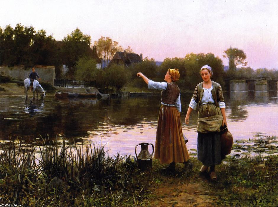 Order Paintings Reproductions The Water Carriers, 1892 by Daniel Ridgway Knight (1839-1924, United States) | ArtsDot.com