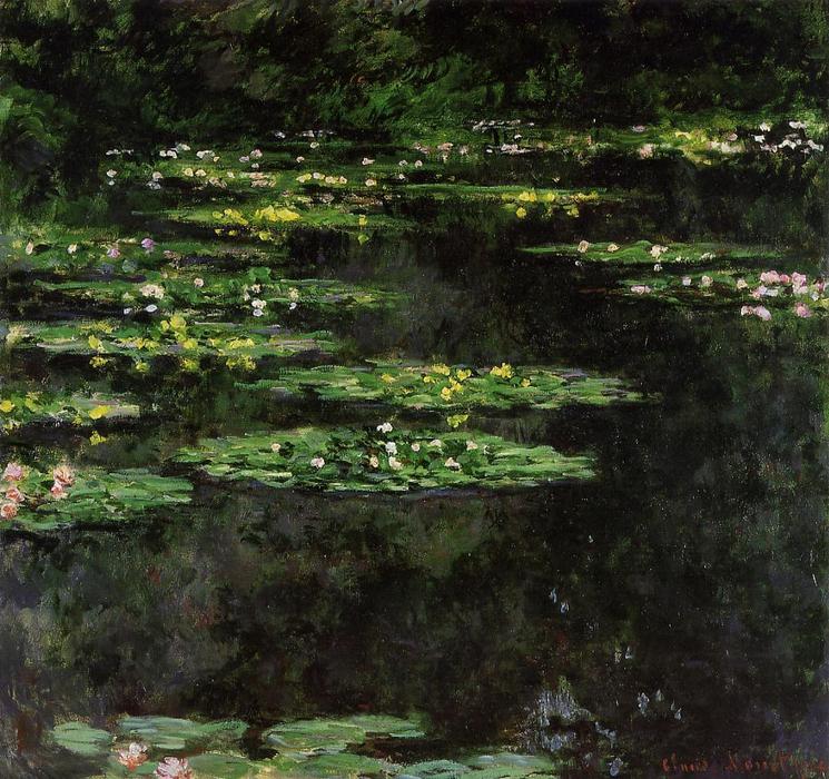 顺序 手工油畫 水-丽丽花 (36), 1904 通过 Claude Monet (1840-1926, France) | ArtsDot.com