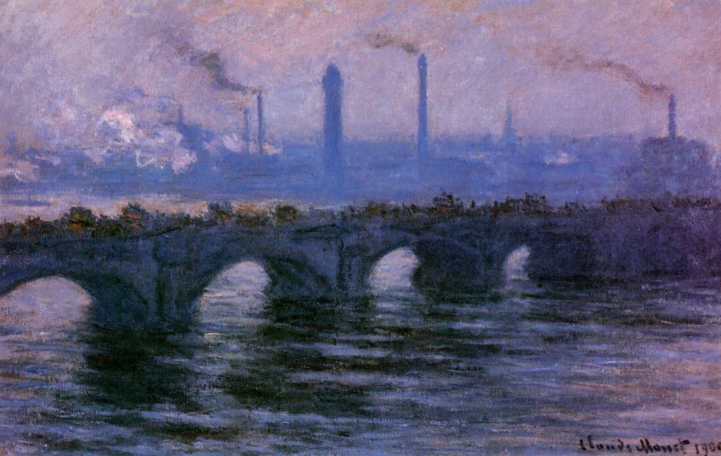 Compra Riproduzioni D'arte Del Museo Ponte di Waterloo, Tempo sovrastato, 1900 di Claude Monet (1840-1926, France) | ArtsDot.com