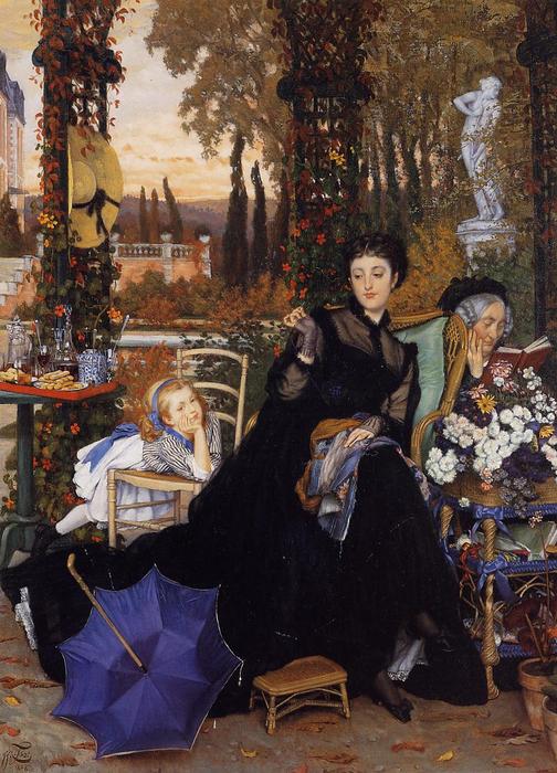 Order Paintings Reproductions A Widow, 1868 by James Jacques Joseph Tissot (1836-1902, France) | ArtsDot.com