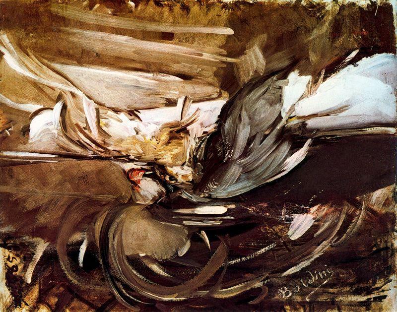 Order Paintings Reproductions Wild game in Black by Giovanni Boldini (1842-1931, Italy) | ArtsDot.com