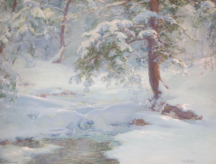 Order Paintings Reproductions A Winter Idyll, 1917 by Walter Launt Palmer (1854-1932, United States) | ArtsDot.com