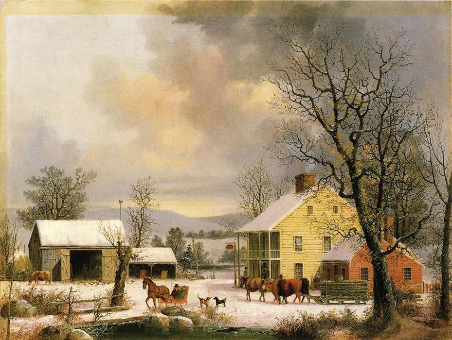 Buy Museum Art Reproductions Winter in the Country, 1857 by George Henry Durrie (1820-1863, United States) | ArtsDot.com