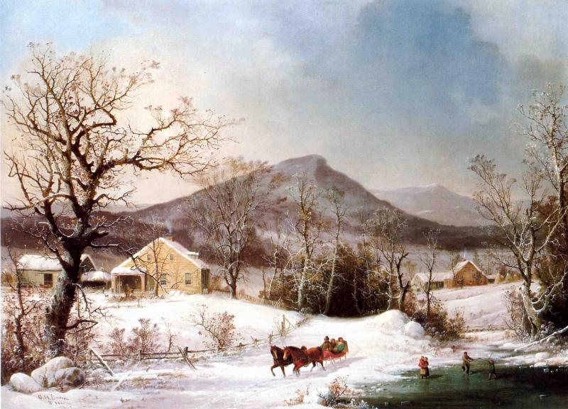 Order Art Reproductions Winter in the Country, 1861 by George Henry Durrie (1820-1863, United States) | ArtsDot.com