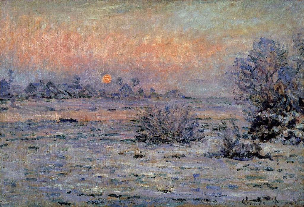 Buy Museum Art Reproductions Winter Sun, Lavacourt, 1879 by Claude Monet (1840-1926, France) | ArtsDot.com
