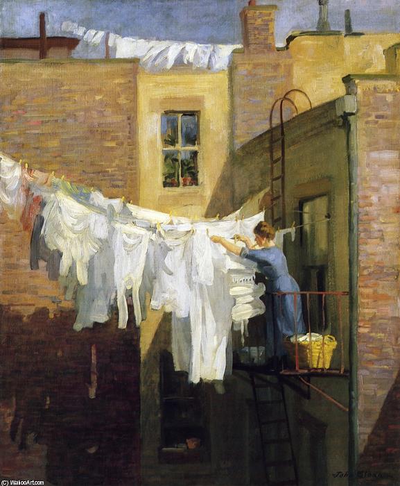 Order Paintings Reproductions A Woman`s Work, 1912 by John Sloan (1871-1951, United States) | ArtsDot.com
