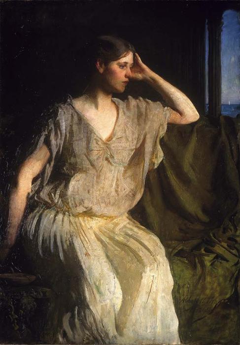 Buy Museum Art Reproductions Woman in Grecian Gown, 1894 by Abbott Handerson Thayer (1849-1921, United States) | ArtsDot.com