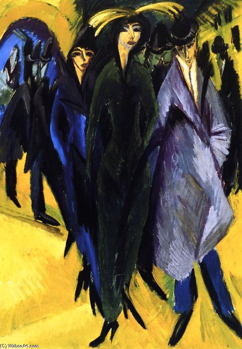 Order Oil Painting Replica Woman in the Street, 1915 by Ernst Ludwig Kirchner (1880-1938, Germany) | ArtsDot.com