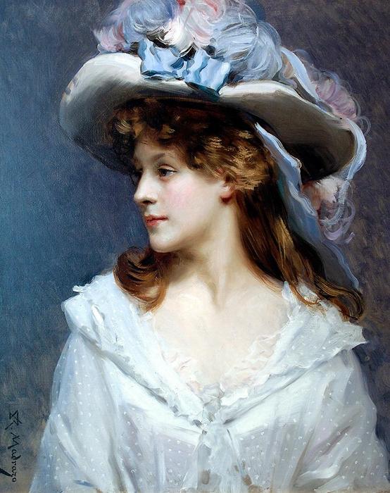 Order Artwork Replica Woman in White by Raimundo De Madrazo Y Garreta (1841-1920, Italy) | ArtsDot.com