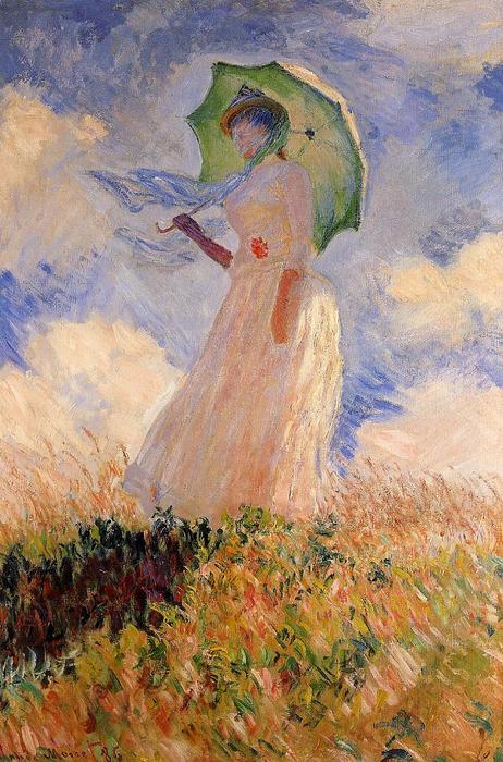 Buy Museum Art Reproductions Woman with a Parasol (also known as Study of a Figure Outdoors (Facing Left)), 1886 by Claude Monet (1840-1926, France) | ArtsDot.com