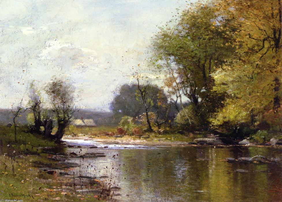 Order Paintings Reproductions Wooded River Landscape, 1886 by John Francis Murphy (1853-1921, United States) | ArtsDot.com