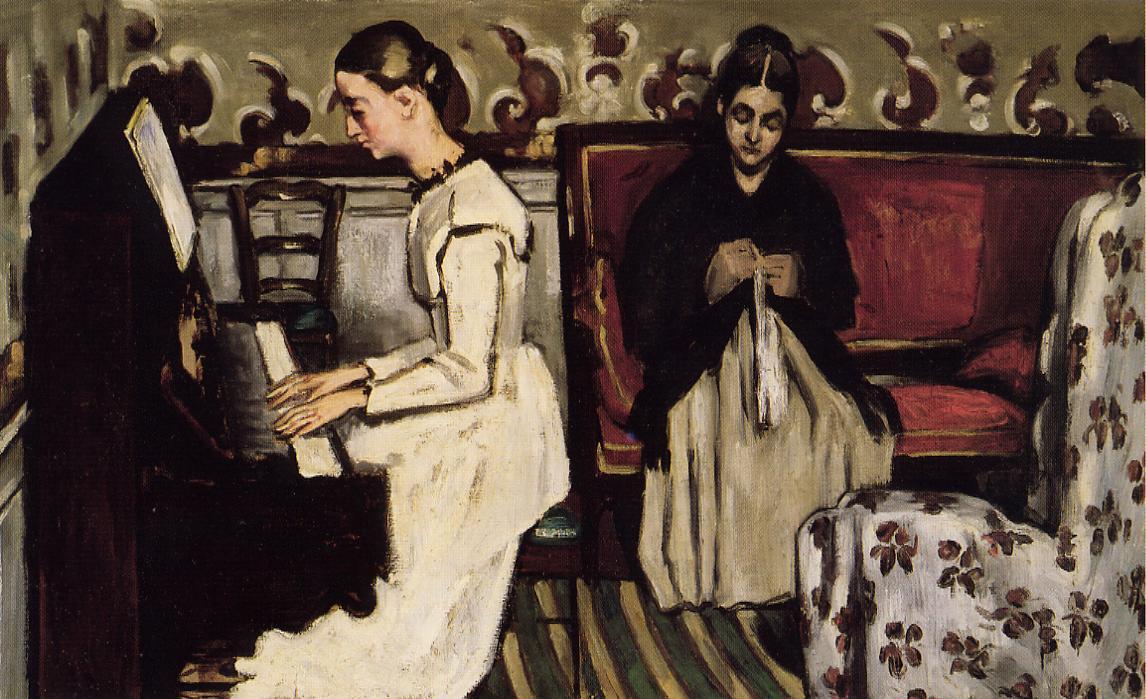 Order Art Reproductions Young Girl at the Piano - Overture to Tannhauser, 1869 by Paul Cezanne (1839-1906, France) | ArtsDot.com