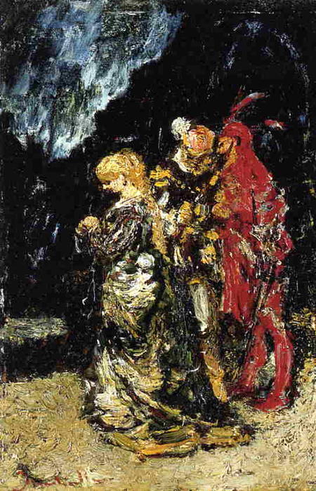 Buy Museum Art Reproductions Margaree, Faust and Mephisto by Adolphe Joseph Thomas Monticelli (1824-1886, France) | ArtsDot.com