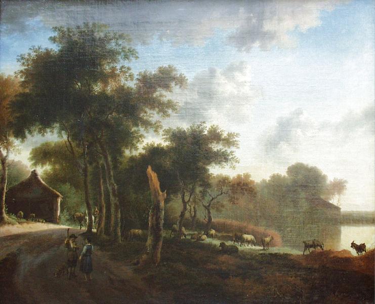 Buy Museum Art Reproductions Landscape with shepherds, 1660 by Adriaen Van De Velde (1636-1672, Netherlands) | ArtsDot.com