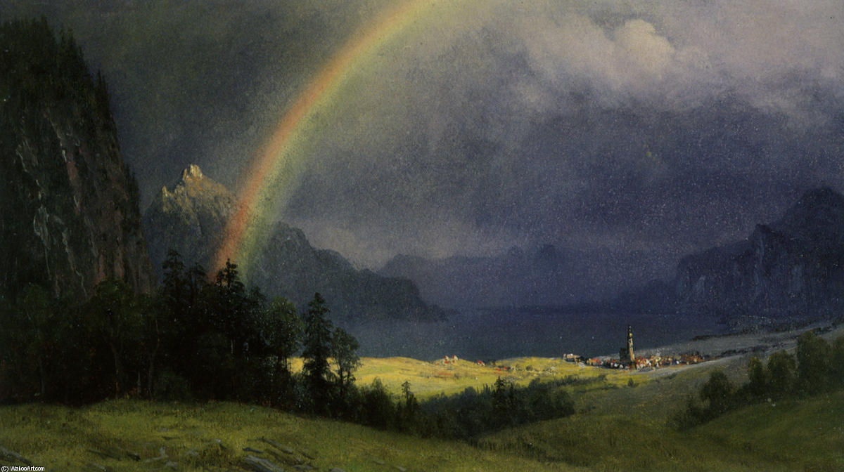 Buy Museum Art Reproductions After The Shower by Albert Bierstadt (1830-1902, Germany) | ArtsDot.com