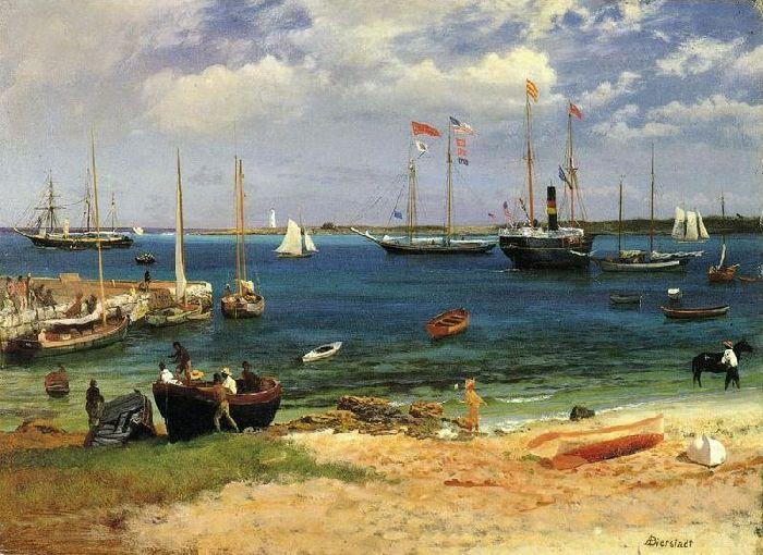 Order Oil Painting Replica Nassau Harbor, 1877 by Albert Bierstadt (1830-1902, Germany) | ArtsDot.com