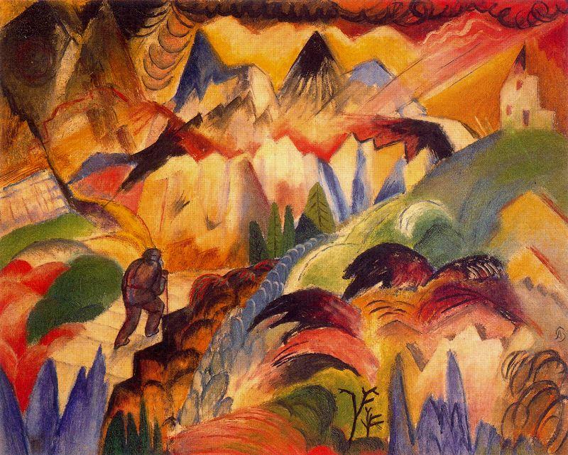 Buy Museum Art Reproductions Mountain by Albert Bloch (Inspired By) (1880-1961, United States) | ArtsDot.com