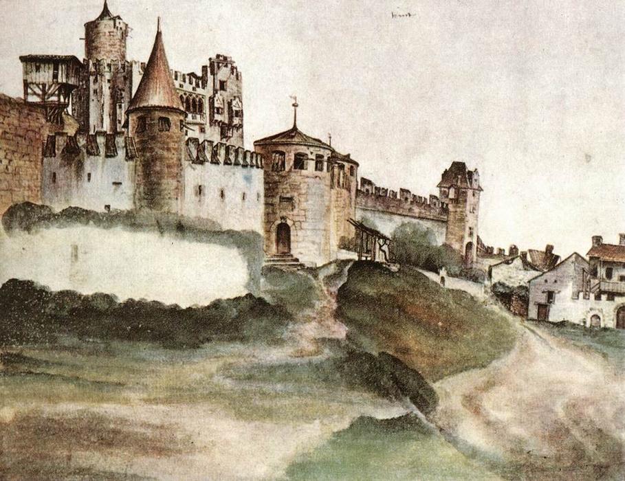 Order Paintings Reproductions The Castle at Trento, 1495 by Albrecht Durer (1471-1528, Italy) | ArtsDot.com