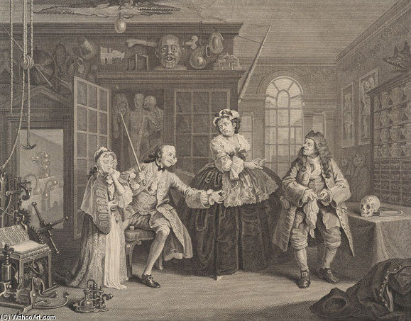Order Artwork Replica Marriage A-la-mode by Bernard Baron (1700-1766, France) | ArtsDot.com