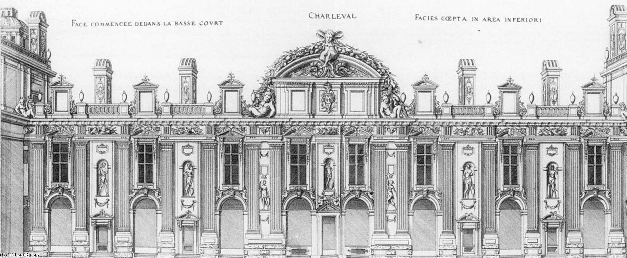 Buy Museum Art Reproductions Chateau, Charleval by Jacques I Androuet Du Cerceau (The Elder) (1515-1584) | ArtsDot.com