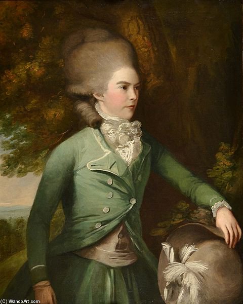 Order Paintings Reproductions Jane Duchess Of Gordon In Green Riding Dress by Daniel Gardner (1750-1805, United Kingdom) | ArtsDot.com
