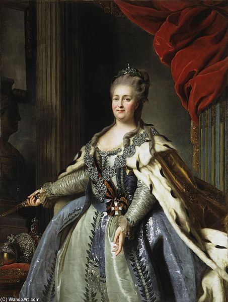 Buy Museum Art Reproductions Portrait Of Catherine Ii Of Russia by Fyodor Stepanovich Rokotov (1730-1808, Russia) | ArtsDot.com