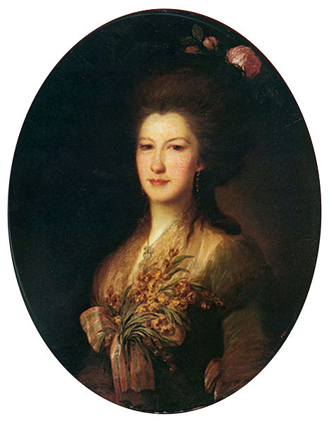 Order Paintings Reproductions Portrait Of Countess Elizaveta Santi by Fyodor Stepanovich Rokotov (1730-1808, Russia) | ArtsDot.com