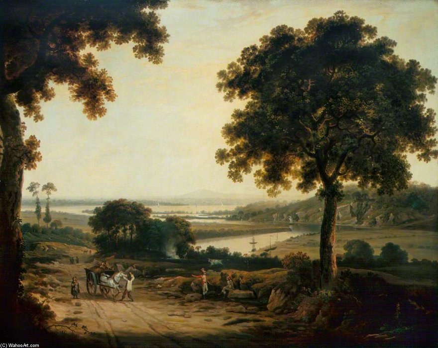 Order Paintings Reproductions Conflux Of The Severn And The Wye by George Barret The Elder (1732-1784, Ireland) | ArtsDot.com