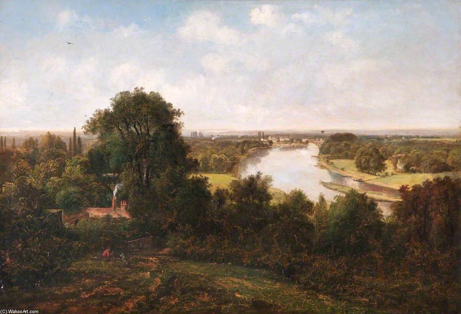 Order Oil Painting Replica View From Richmond Hill, Surrey by George Barret The Younger (1732-1784, United Kingdom) | ArtsDot.com