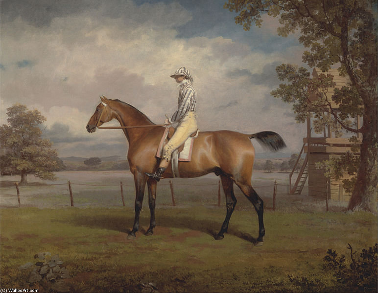 Buy Museum Art Reproductions Portrait Of A Racehorse, Possibly Disguise, The Property Of The Duke Of Hamilton, With Jockey Up by George Garrard (1760-1826, United Kingdom) | ArtsDot.com