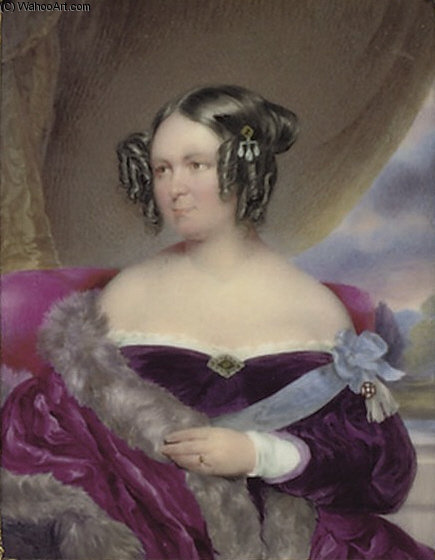 Buy Museum Art Reproductions Baroness Von Wacquant-geozelles by Moritz Michael Daffinger (1790-1849, Austria) | ArtsDot.com