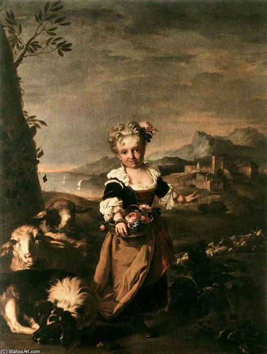 Order Oil Painting Replica Portrait Of Angiola Biondi by Niccolò Cassana (1659-1713, Italy) | ArtsDot.com