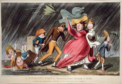 Order Art Reproductions A Gipsying Party Returning Home Through A Storm by Theodore Lane (1800-1828) | ArtsDot.com