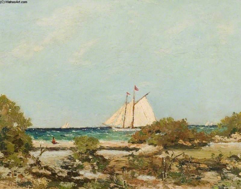 Order Oil Painting Replica Off The Coast Of Jamaica by Thomas E Mostyn (1864-1930) | ArtsDot.com