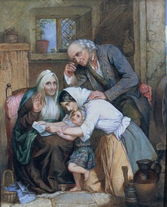 Buy Museum Art Reproductions Good News by Thomas Faed (1826-1900, United Kingdom) | ArtsDot.com