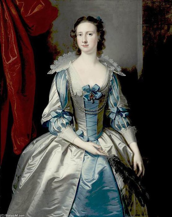 Order Oil Painting Replica Portrait Of A Lady by Thomas Hudson (1701-1779, United Kingdom) | ArtsDot.com