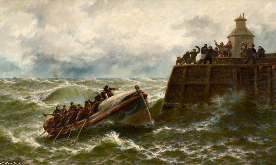 Order Paintings Reproductions Return Of The Lifeboat by Thomas Rose Miles (1869-1910, United Kingdom) | ArtsDot.com