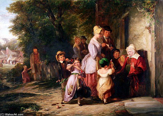 Order Art Reproductions Returning From The Fair by Thomas George Webster (1800-1886, United Kingdom) | ArtsDot.com