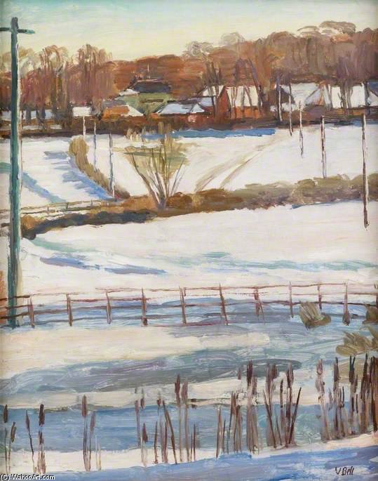 Order Oil Painting Replica Snow At Tilton by Vanessa Bell (Inspired By) (1879-1961, United Kingdom) | ArtsDot.com