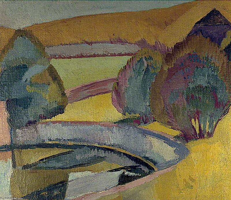 Order Oil Painting Replica The Pond At Charleston, East Sussex by Vanessa Bell (Inspired By) (1879-1961, United Kingdom) | ArtsDot.com