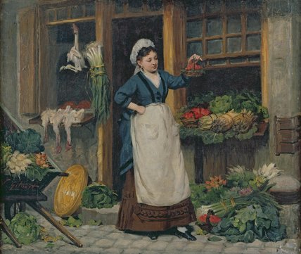 Buy Museum Art Reproductions The Fruit Seller by Victor Gabriel Gilbert (1847-1933, France) | ArtsDot.com
